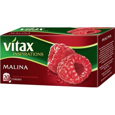 VITAX Inspirations Herbata owocowo-ziołowa malina 20 torebek 40g