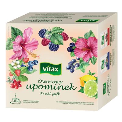 VITAX Owocowy upominek Mix herbat owocowo-ziołowych 40 torebek 80g