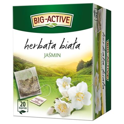 BIG-ACTIVE Herbata biała jaśmin 30 g (20 x 1,5 g)