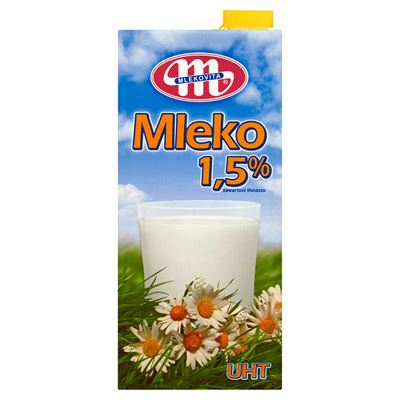 MLEKOVITA Mleko UHT 1,5% 12 x 1 l