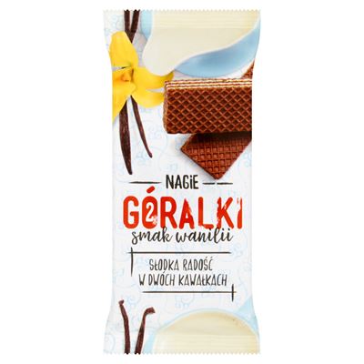 GÓRALKI NAGIE Wafelki o smaku wanilii 42g