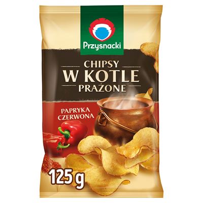PRZYSNACKI Chipsy w kotle prażone Czerwona papryka 125g