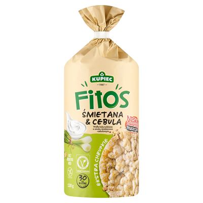KUPIEC Fitos Wafle kukurydziane o smaku śmietanowo-cebulowym 120 g (15 sztuk)