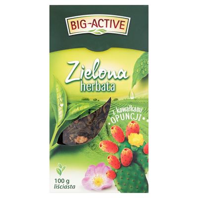 BIG-ACTIVE Zielona herbata z kawałkami opuncji liściasta 100g