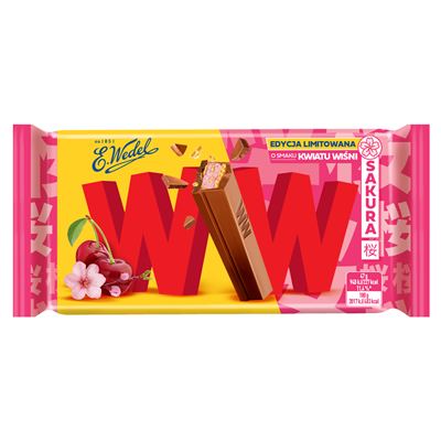 E. Wedel WW Wafelki Sakura kwiat wiśni w mlecznej czekoladzie 47 g