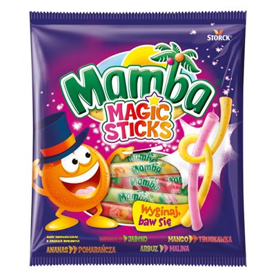 MAMBA Magic Stix gumy rozpuszczalne o smakach owocowych 140g