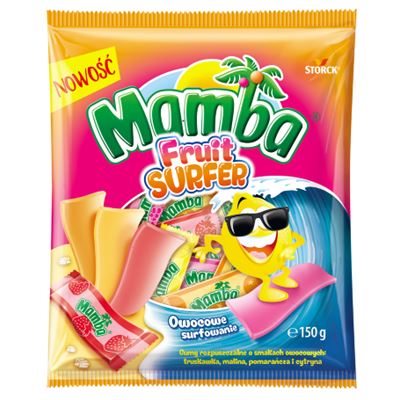 MAMBA Fruit Surfer gumy rozpuszczalne o smakach owocowych 140g