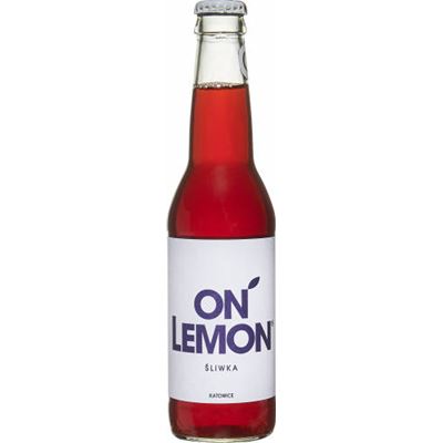 ON LEMON ŚLIWKA Napój gazowany 12x330ml butelka szklana