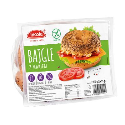 Incola Bajgle z makiem bezglutenowe 190 g