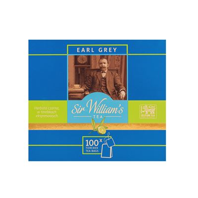 Sir William's TEA Earl Grey Herbata czarna 100 torebek 200g