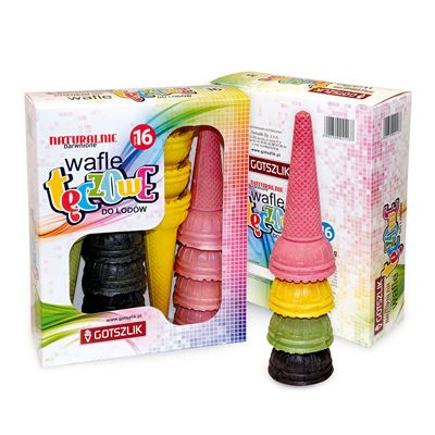 GOTSZLIK Wafle do lodów tęczowe 70 g 16 sztuk (1120 g)