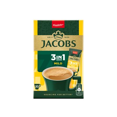 JACOBS 3 w 1 Mild Kawa rozpuszczalna w szszetkach (20 x 11 g) 222 g