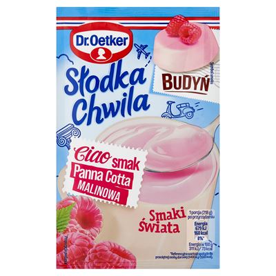 DR. OETKER Słodka Chwila Budyń Panna Cotta Malinowa 43g