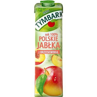 TYMBARK Sok 100% polskie jabłka z brzoskwinią 6 x 1 l