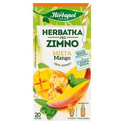Herbapol Herbata na zimno mięta mango 20 torebek 36g