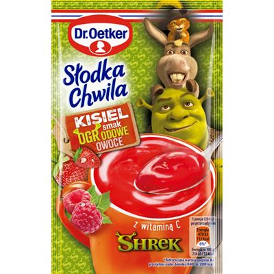 Dr.Oetker Słodka Chwila Shrek Kisiel o smaku ogrodowe owoce 29 g