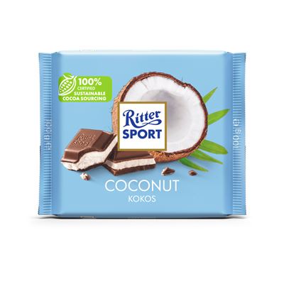 RITTER SPORT Czekolada Mleczna kokos 100 g