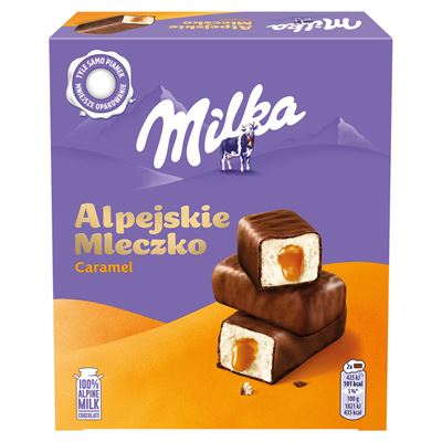 Milka Alpejskie Mleczko o smaku karmelowym 350 g