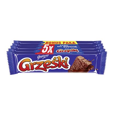 Goplana Grześki Wafelki w czekoladzie 5 x 36 g