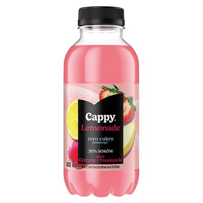 Cappy Lemonade Napój niegazowany smak cytryny i truskawki 12 x 400 ml [kaucja]