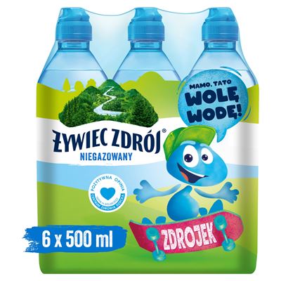 ŻYWIEC ZDRÓJ Zdrojek Woda źródlana niegazowana 6x500 ml [kaucja]