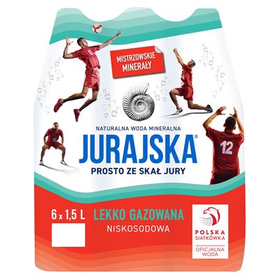 JURAJSKA Woda mineralna lekko gazowana niskosodowa 6 x 1,5 l [kaucja]