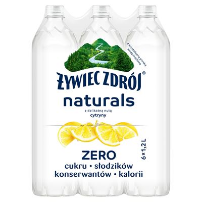 ŻYWIEC ZDRÓJ Naturals Cytryna woda mineralna niegazowana 6 x 1,2 l [kaucja]
