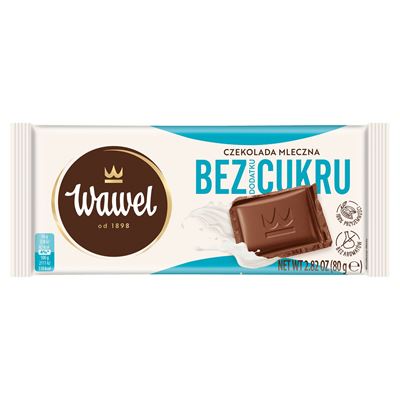 Wawel Czekolada bez cukru Mleczna 80 g