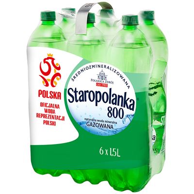 STAROPOLANKA 800 Woda mineralna gazowana 6 x 1,5 l [kaucja]