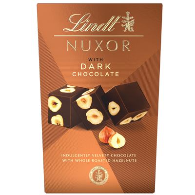 Lindt Nuxor Indulgently Velvety Dark Chocolate with Whole Roasted Hazelnuts 150 g