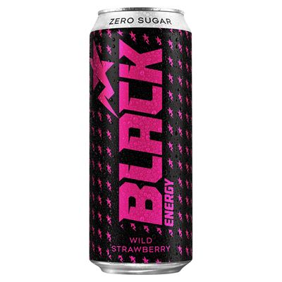 BLACK Napój energetyczny Strawberry Zero 12 x 500 ml puszka [kaucja]