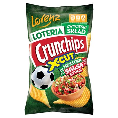 LORENZ Crunchips X-Cut chipsy karbowane o smaku salsy 130 g