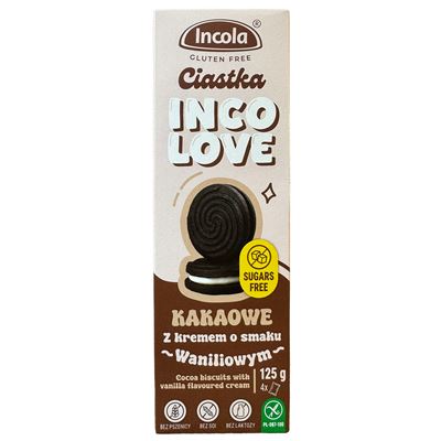 Incola Ciasteczka bezglutenowe Incolove Kakao-wanilia 125 g