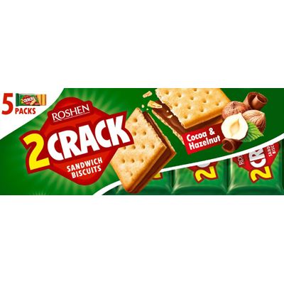 ROSHEN Ciastka 2Crack Kakaowo-orzechowe 190 g
