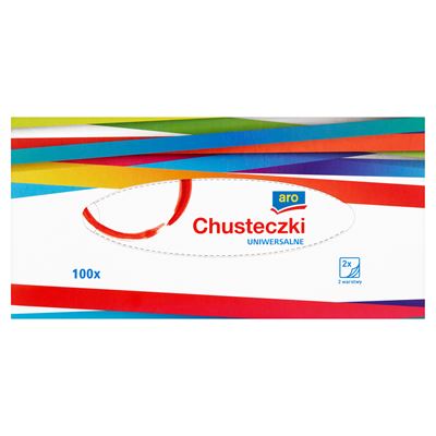 aro Chusteczki uniwersalne 2 warstwowe 100 sztuk