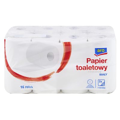 aro Papier toaletowy biały 2 warstwowy 16 rolek