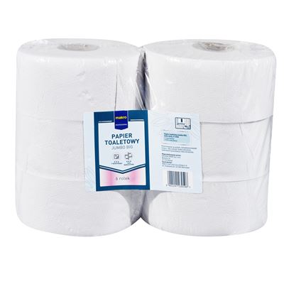 METRO PROFESSIONAL Jumbo Big Papier toaletowy biały 1 warstwowy makulaturowy 6 rolek