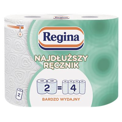 Regina Najdłuższy Ręcznik Bardzo wydajny biały 2 rolki