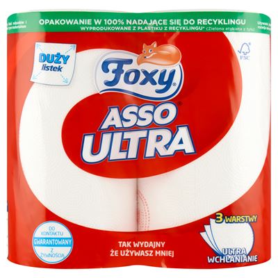 Foxy Asso Ultra Big Ręcznik papierowy 3 warstwowy 2 rolki