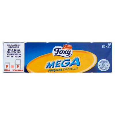 Foxy Mega Poręczne chusteczki 10 paczek