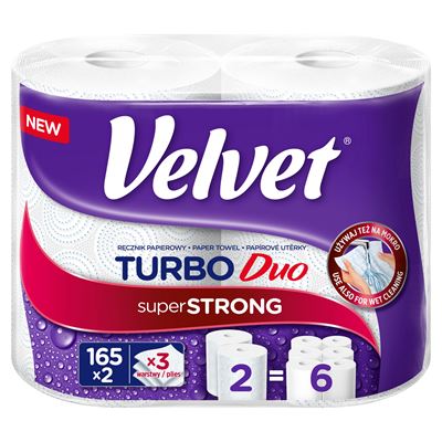 Velvet Ręcznik papierowy Turbo Duo Super Strong 2 rolki