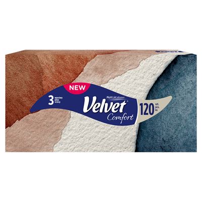 Velvet Comfort Chusteczki uniwersalne 3-warstwowe 120 sztuk