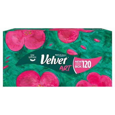 Velvet ART Chusteczki uniwersalne 3-warstwowe 120 sztuk