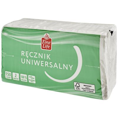 Fine Life Ręcznik ZZ uniwersalny typ V 2 warstwowy 150 listków