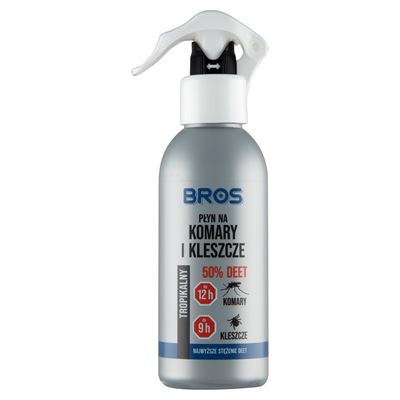 Bros Płyn na komary i kleszcze 50% deet 130 ml