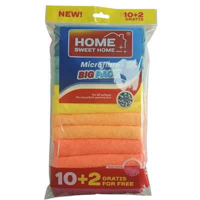 HOME SWEET HOME Mikrofibra 12 sztuk (10 + 2 gratis)