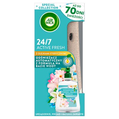 AIR WICK Active Fresh Odświeżacz automatyczny i wkład oceaniczny powiew i rajska wanilia 228 ml