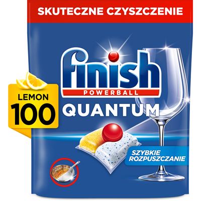 finish Quantum Lemon Kapsułki do mycia naczyń w zmywarce 1,04 kg (100 sztuk)