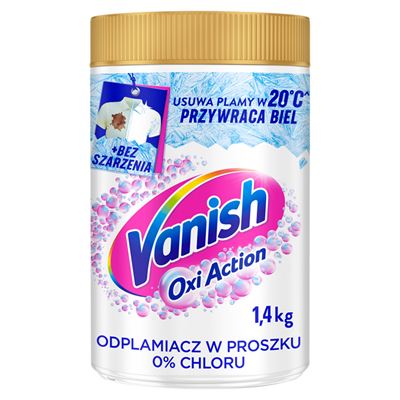 Vanish Oxi Action Crystal White Odplamiacz do tkanin w proszku 1,4 kg