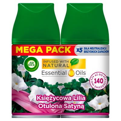 AIR WICK Wkład do automatycznego odświeżacza księżycowa lilia otulona satyną 2 x 250 ml